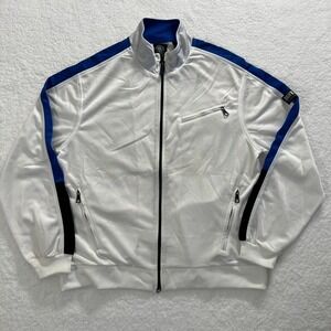 DKNY Jeans Track Jacket Jersey Polyester White Men's Size M VTG NWT‎